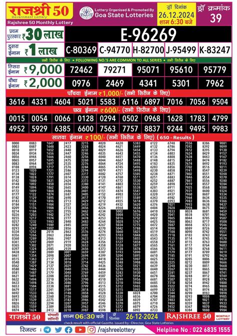 rajshree 50 lottery result today evening live|Rajshree Lottery Result .